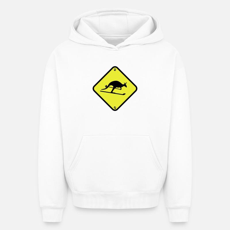 ski - Sweat à capuche unisexe oversize épais SPREAD - blanc
