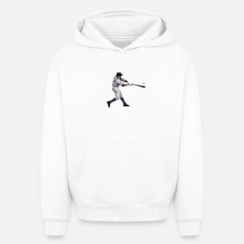 baseball - Sweat à capuche unisexe oversize épais SPREAD - blanc