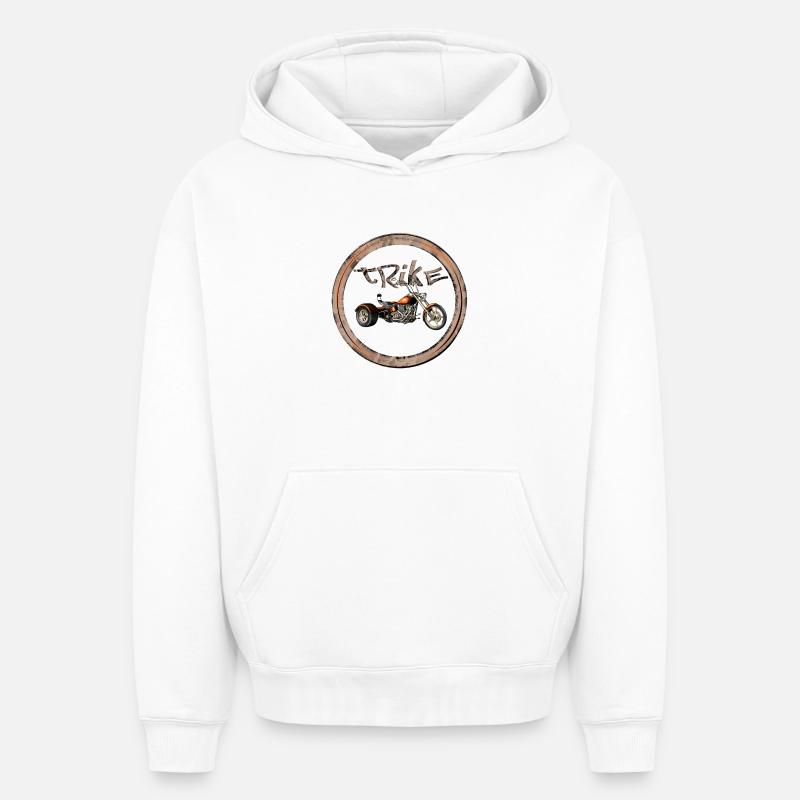 trike - Sweat à capuche unisexe oversize épais SPREAD - blanc