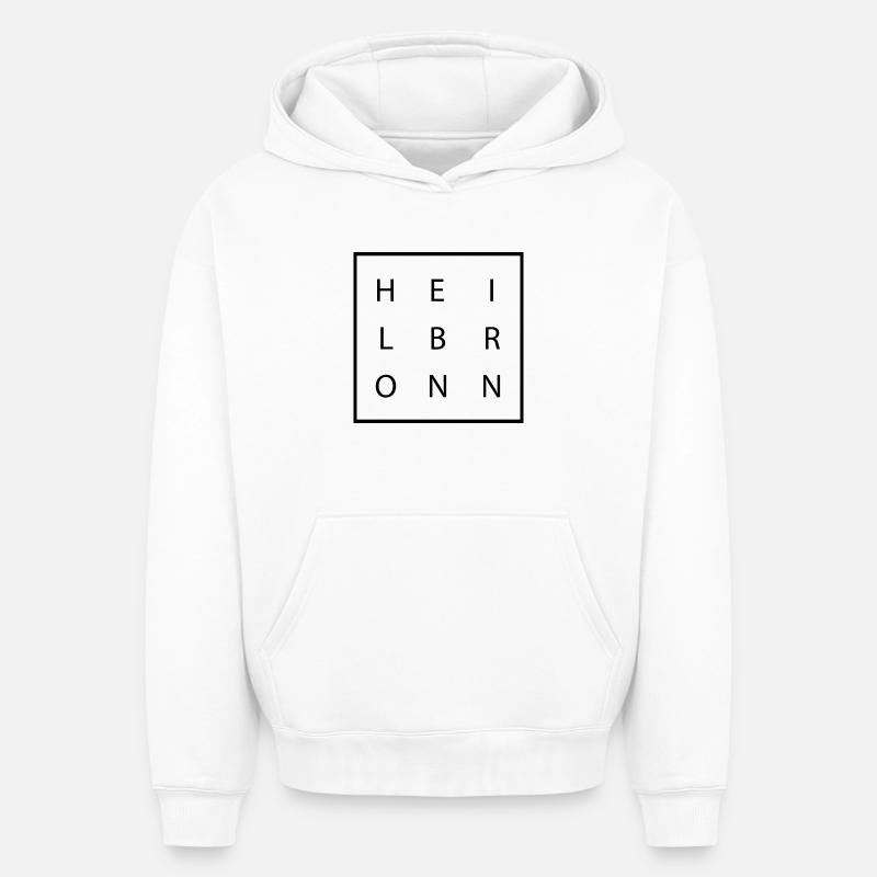 Heilbronn - Sweat à capuche unisexe oversize épais SPREAD - blanc