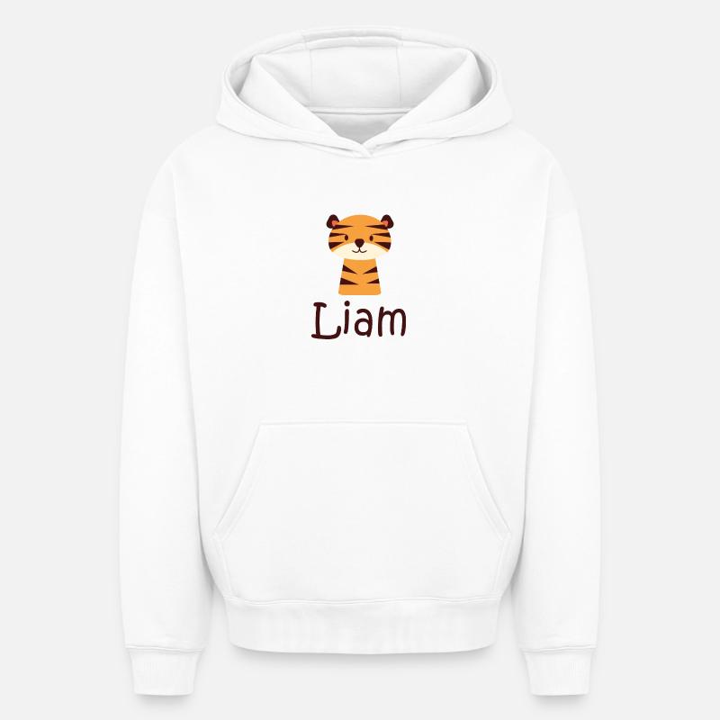 Liam - Sweat à capuche unisexe oversize épais SPREAD - blanc