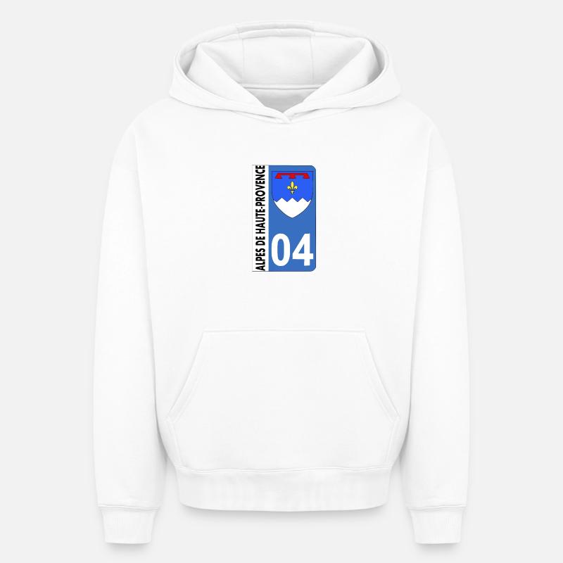 Alpes de haute-provence - Sweat à capuche unisexe oversize épais SPREAD - blanc