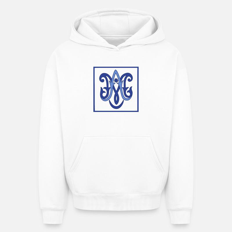Avenue Maria - Sweat à capuche unisexe oversize épais SPREAD - blanc