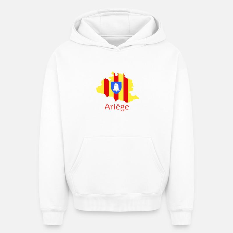 Ariège - Oversized Heavyweight Unisex Hoodie - Weiß