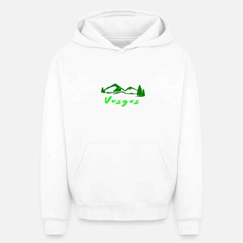 Vosges - Sweat à capuche unisexe oversize épais SPREAD - blanc