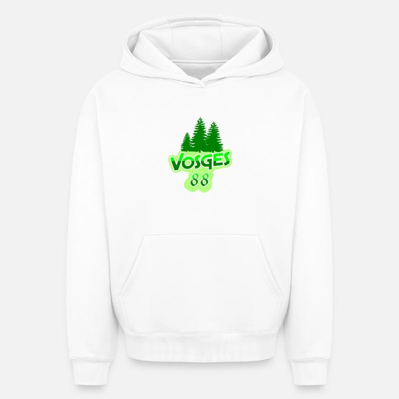 Vosges - Sweat à capuche unisexe oversize épais SPREAD - blanc