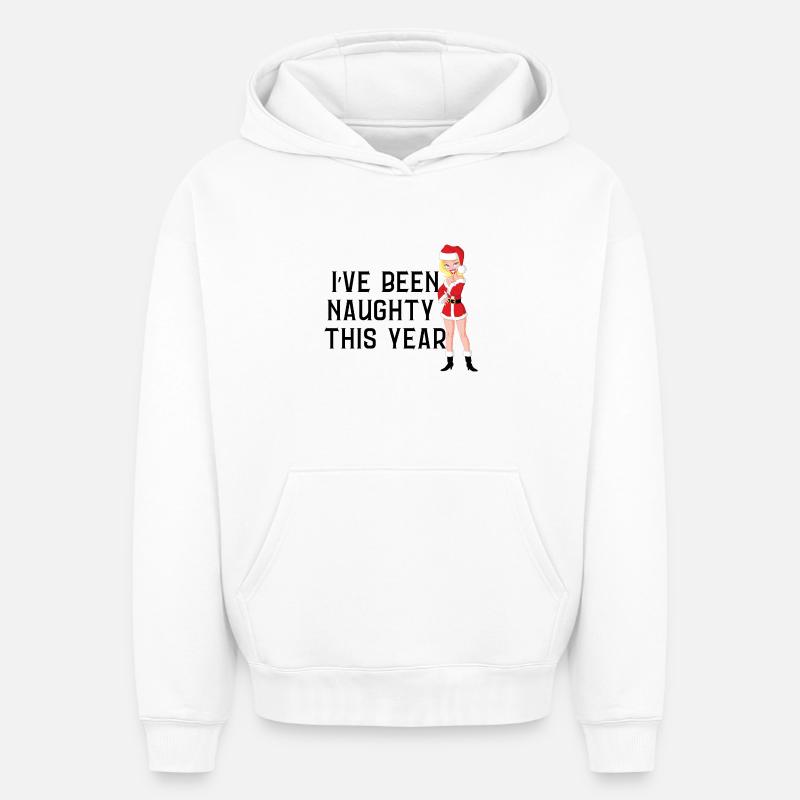 Frecher Weihnachtspullover - Oversized Heavyweight Unisex Hoodie - Weiß