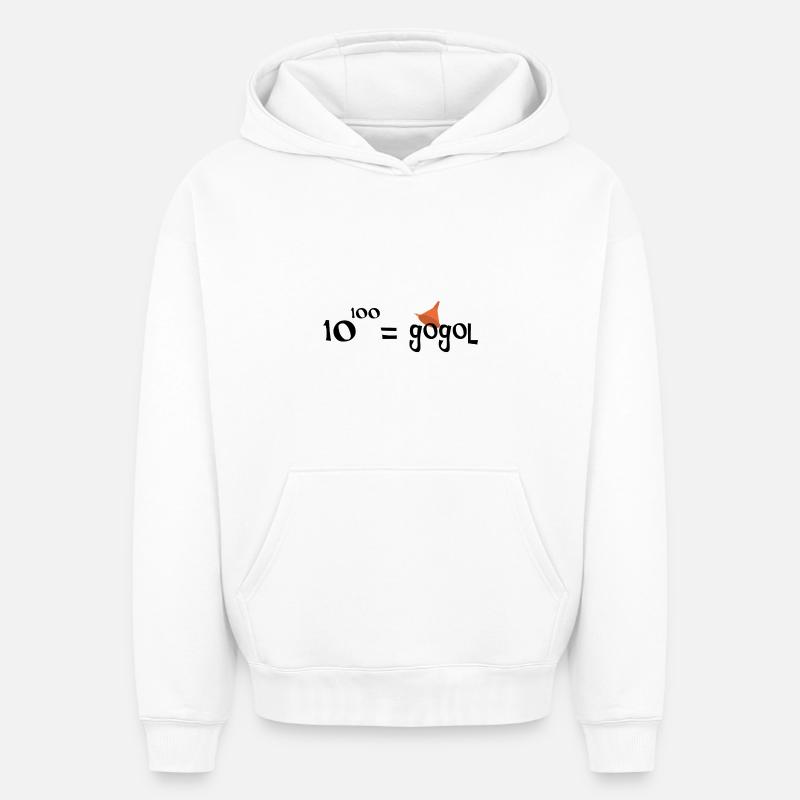 gogol - Sweat à capuche unisexe oversize épais SPREAD - blanc