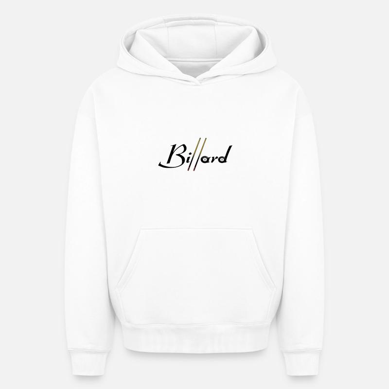 Billard - Sweat à capuche unisexe oversize épais SPREAD - blanc