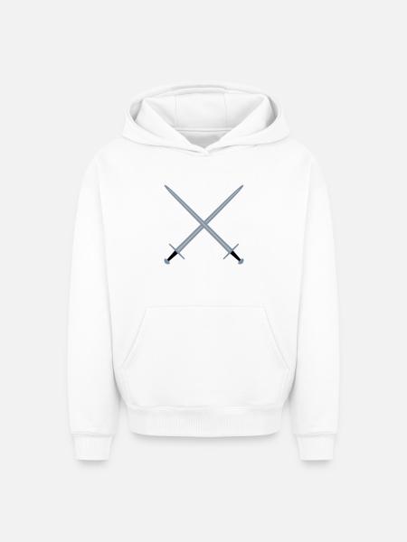 Crossed swords. - Oversized Heavyweight Unisex Hoodie - white