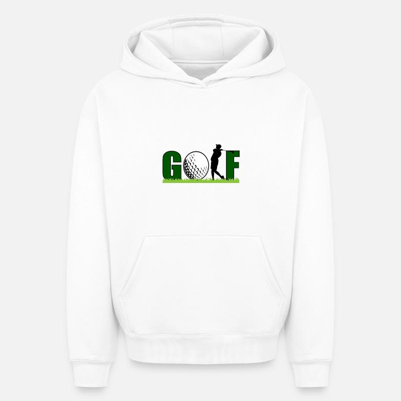 Golf - Sweat à capuche unisexe oversize épais SPREAD - blanc