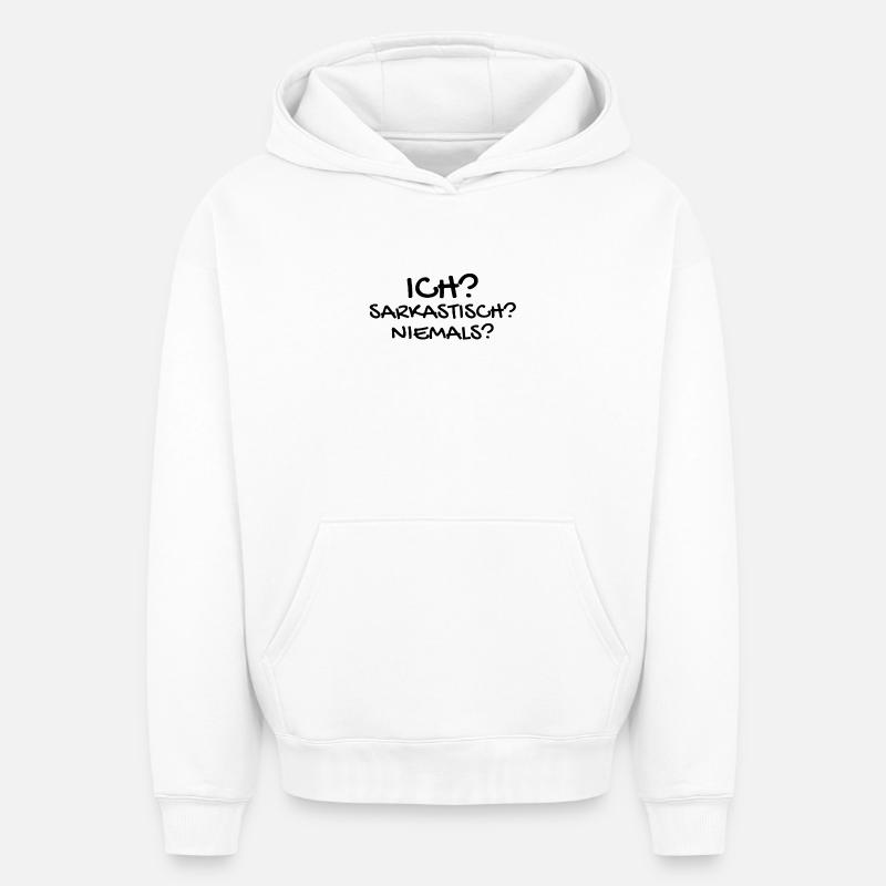 Sarkastisch Sarkasmus - Oversized Heavyweight Unisex Hoodie - Weiß