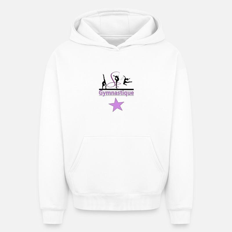 Gymnastique - Sweat à capuche unisexe oversize épais SPREAD - blanc