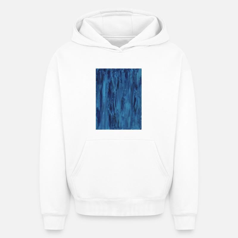 La mer calme - Sweat à capuche unisexe oversize épais SPREAD - blanc