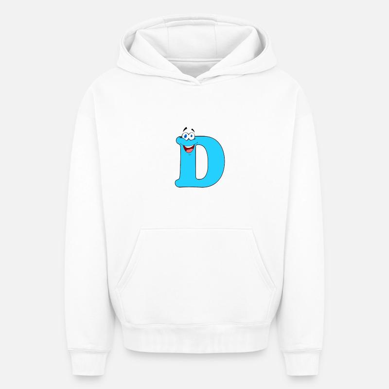 D - Sweat à capuche unisexe oversize épais SPREAD - blanc