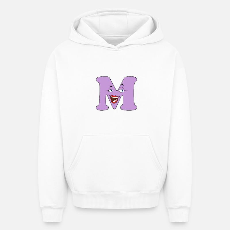M - Sweat à capuche unisexe oversize épais SPREAD - blanc