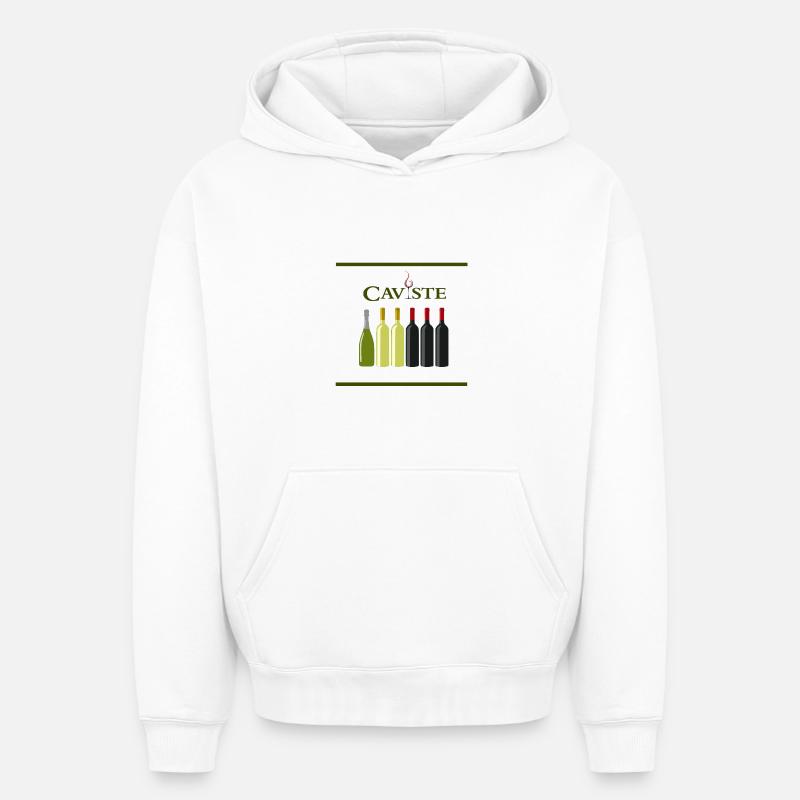 Caviste - Sweat à capuche unisexe oversize épais SPREAD - blanc
