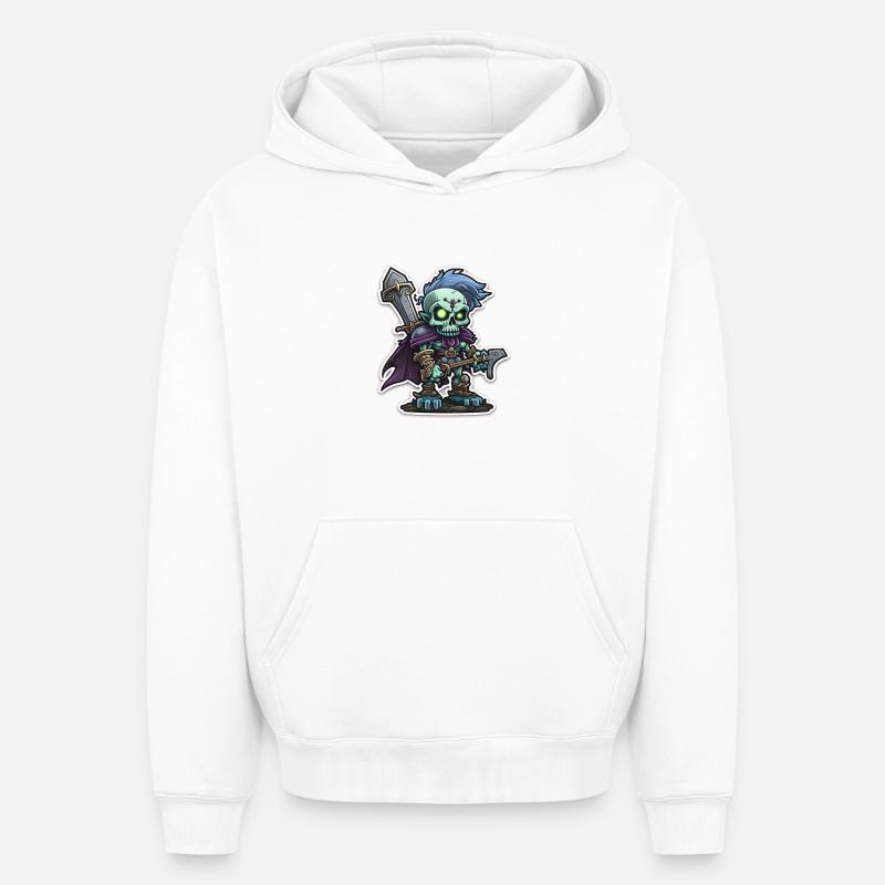 Mort-vivant - Sweat à capuche unisexe oversize épais SPREAD - blanc
