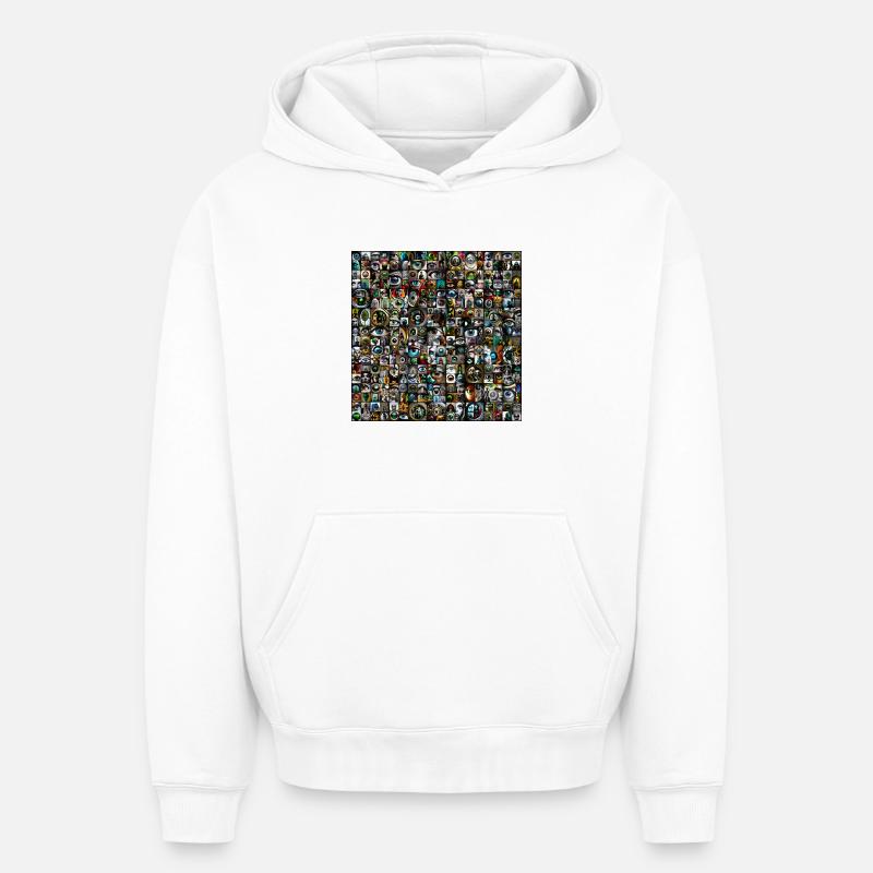 Scopesthésie - Sweat à capuche unisexe oversize épais SPREAD - blanc