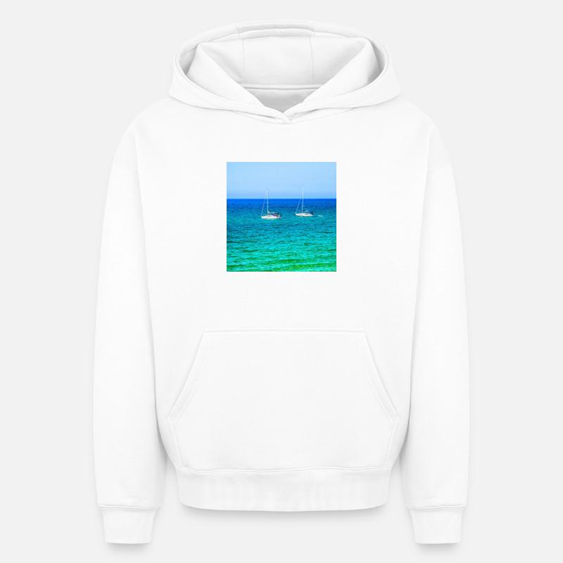 Voile d’été - Sweat à capuche unisexe oversize épais SPREAD - blanc