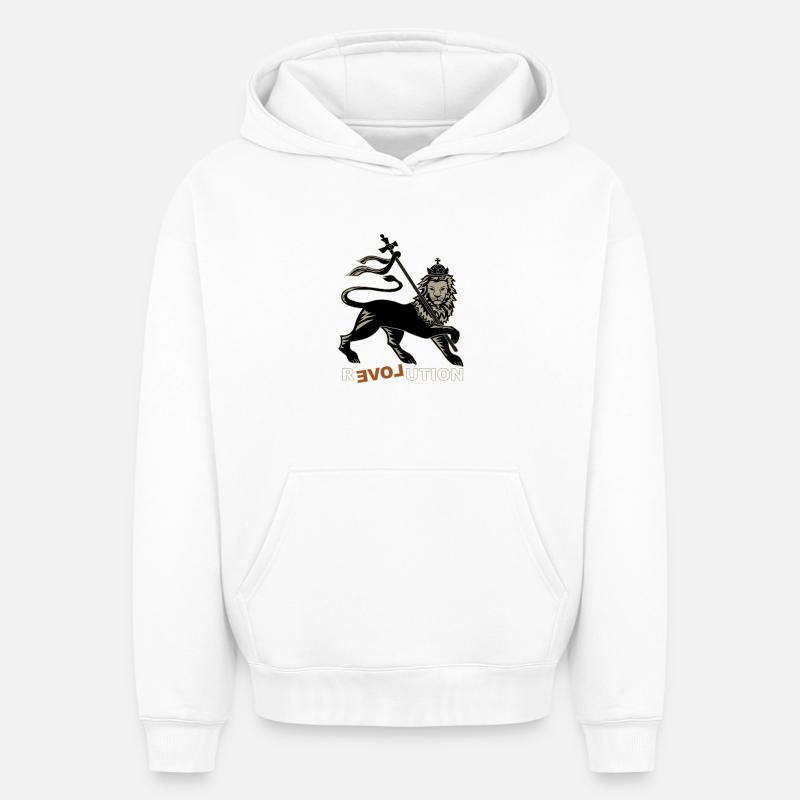 Réadoration - Sweat à capuche unisexe oversize épais SPREAD - blanc