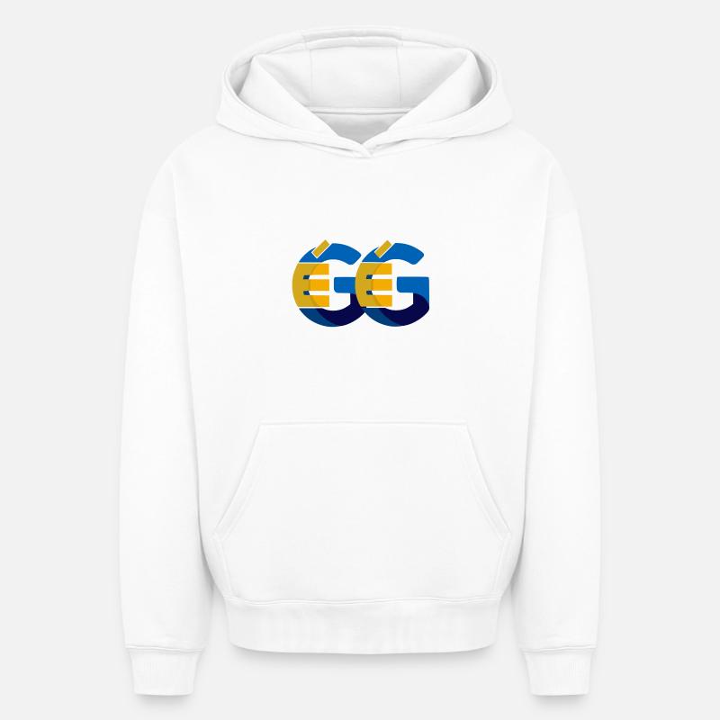 Gégé - Sweat à capuche unisexe oversize épais SPREAD - blanc