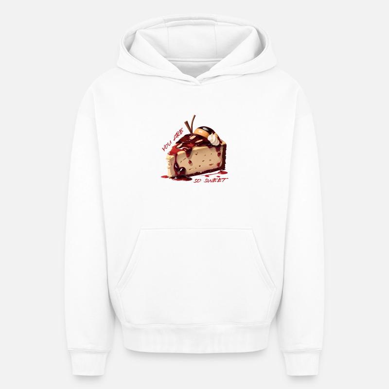 Gâteau sucré - Sweat à capuche unisexe oversize épais SPREAD - blanc