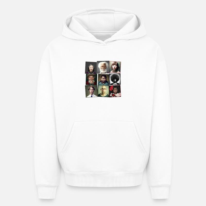 Super Normal 01 - Sweat à capuche unisexe oversize épais SPREAD - blanc