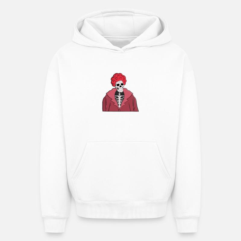 Crâne élégant - Sweat à capuche unisexe oversize épais SPREAD - blanc