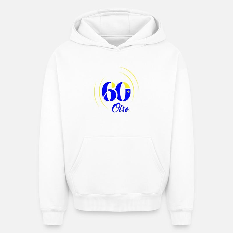 Oise - Sweat à capuche unisexe oversize épais SPREAD - blanc