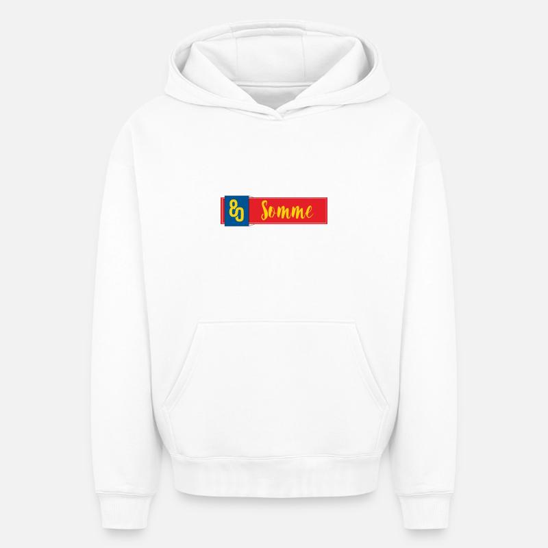 Somme - Sweat à capuche unisexe oversize épais SPREAD - blanc