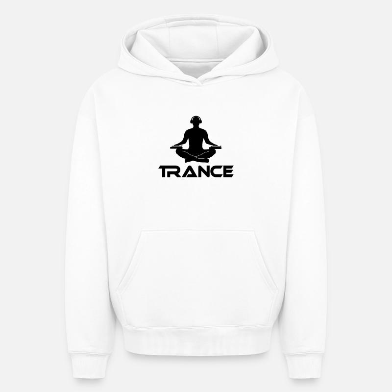 Transe - Sweat à capuche unisexe oversize épais SPREAD - blanc