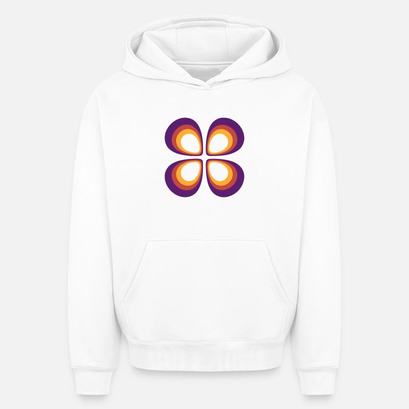 Orbitale positive 2 - Sweat à capuche unisexe oversize épais SPREAD - blanc