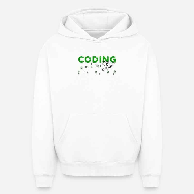 Coden Developer Programmierer Webentwickler Spruch - Oversized Heavyweight Unisex Hoodie - Weiß