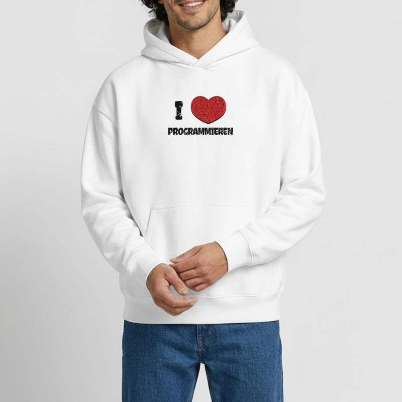 Developer Heart Web Developer Statement Computer Oversized Heavyweight Unisex Hoodie
