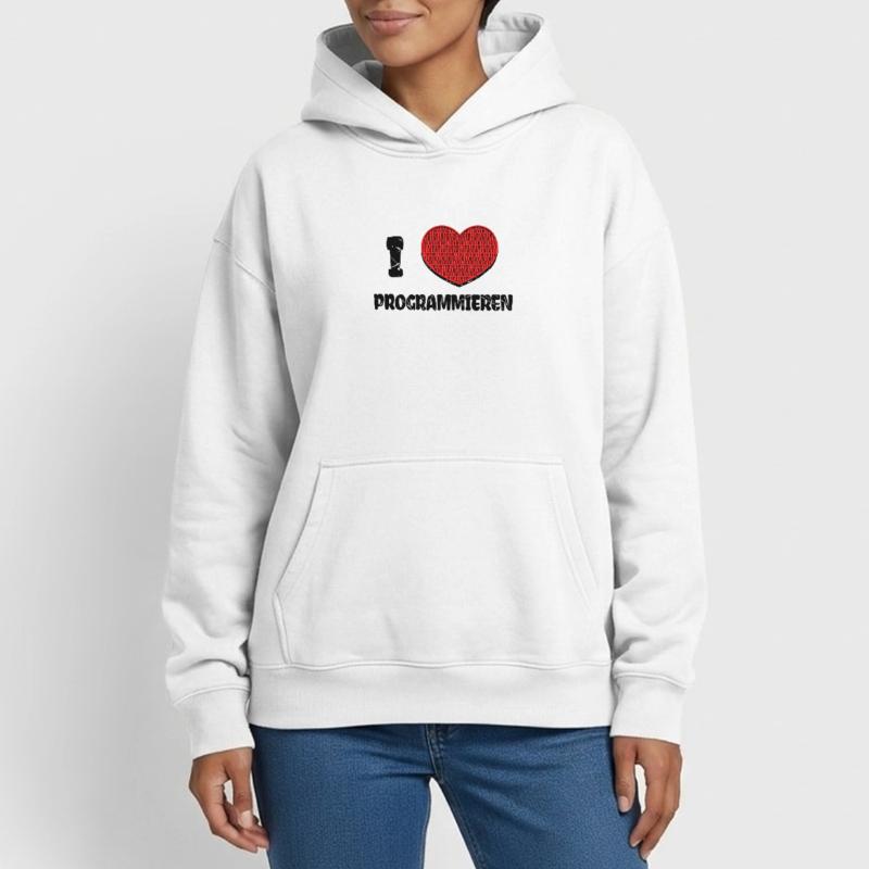 Developer Heart Web Developer Statement Computer Oversized Heavyweight Unisex Hoodie