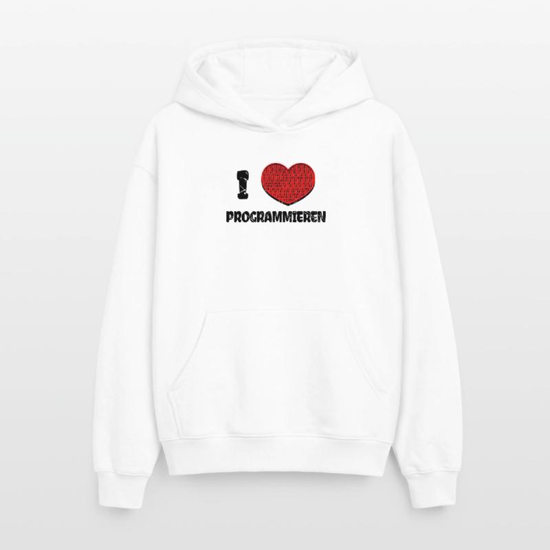 Developer Heart Web Developer Statement Computer Oversized Heavyweight Unisex Hoodie