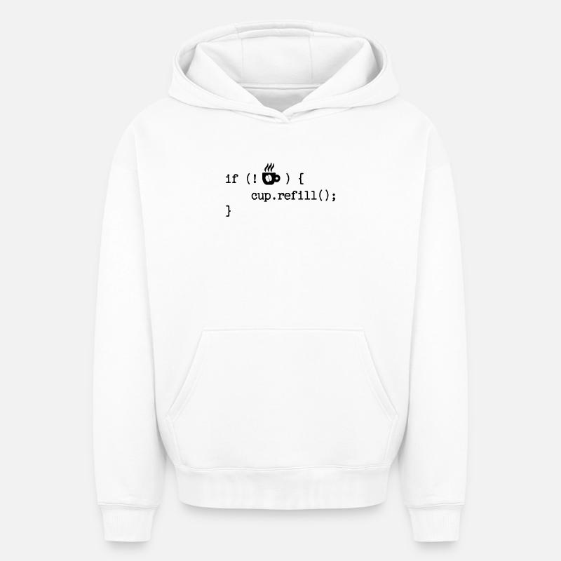 Développeur Programmeur Code Débogage Développeur Web - Sweat à capuche unisexe oversize épais SPREAD - blanc