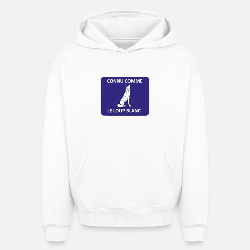 Connu comme le loup blanc - Sweat à capuche unisexe oversize épais SPREAD - blanc