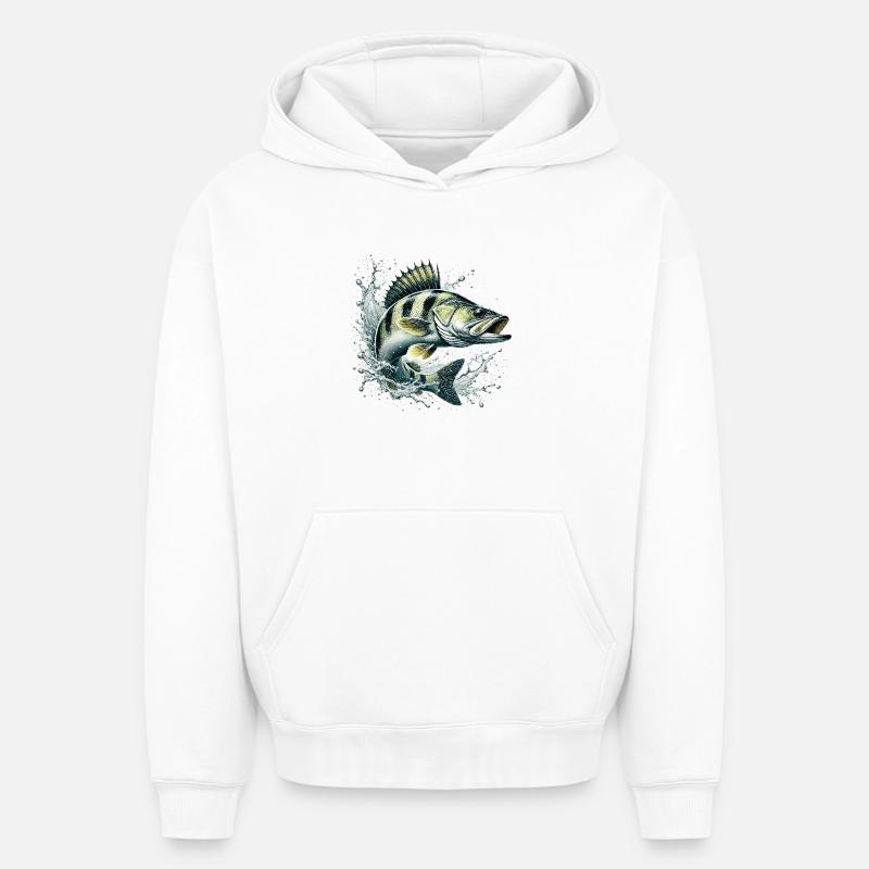 Sandre - Sweat à capuche unisexe oversize épais SPREAD - blanc