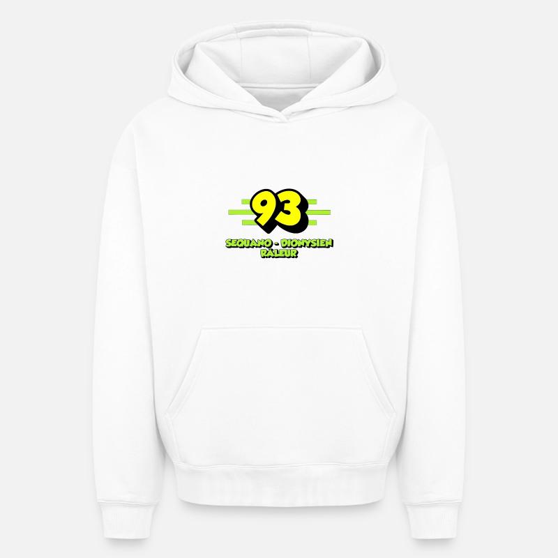 Sequano dionysien râleur - Sweat à capuche unisexe oversize épais SPREAD - blanc
