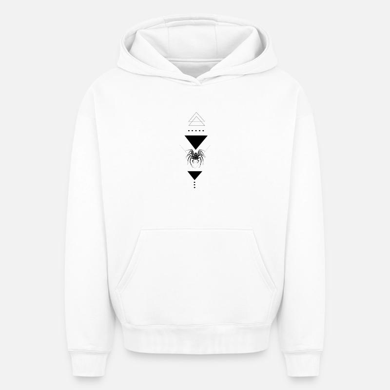 Araignée - Sweat à capuche unisexe oversize épais SPREAD - blanc