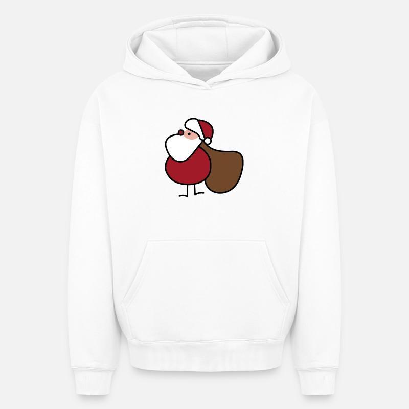 Père Noël - Sweat à capuche unisexe oversize épais SPREAD - blanc