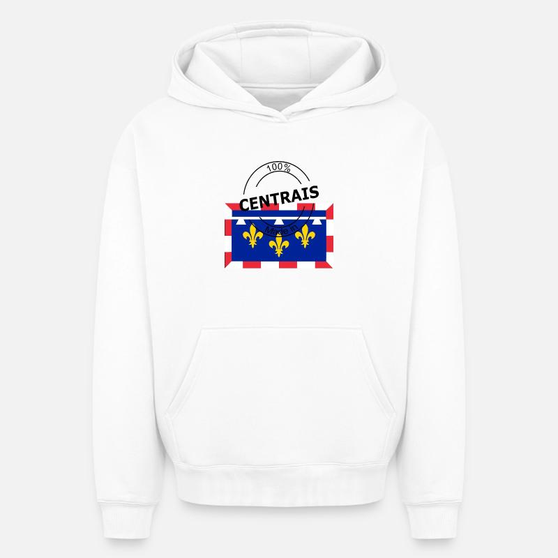 Centrais - Sweat à capuche unisexe oversize épais SPREAD - blanc