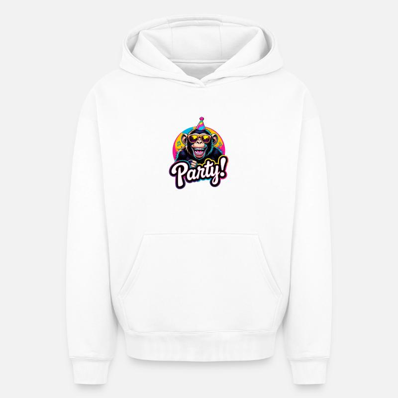 Parti - Sweat à capuche unisexe oversize épais SPREAD - blanc