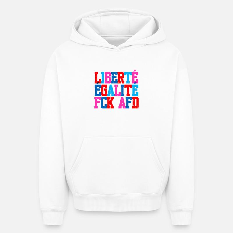 Je suis tellement libre - Sweat à capuche unisexe oversize épais SPREAD - blanc