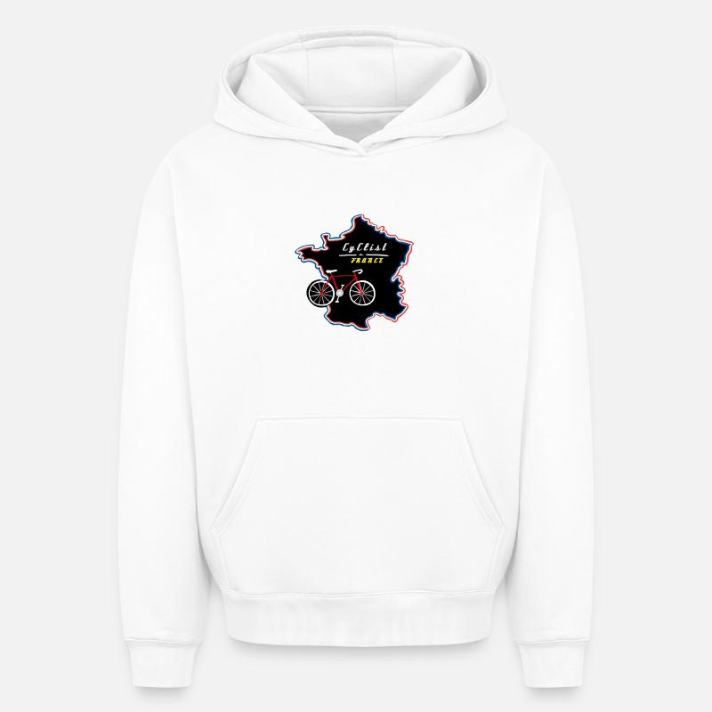 Le Tour - Sweat à capuche unisexe oversize épais SPREAD - blanc