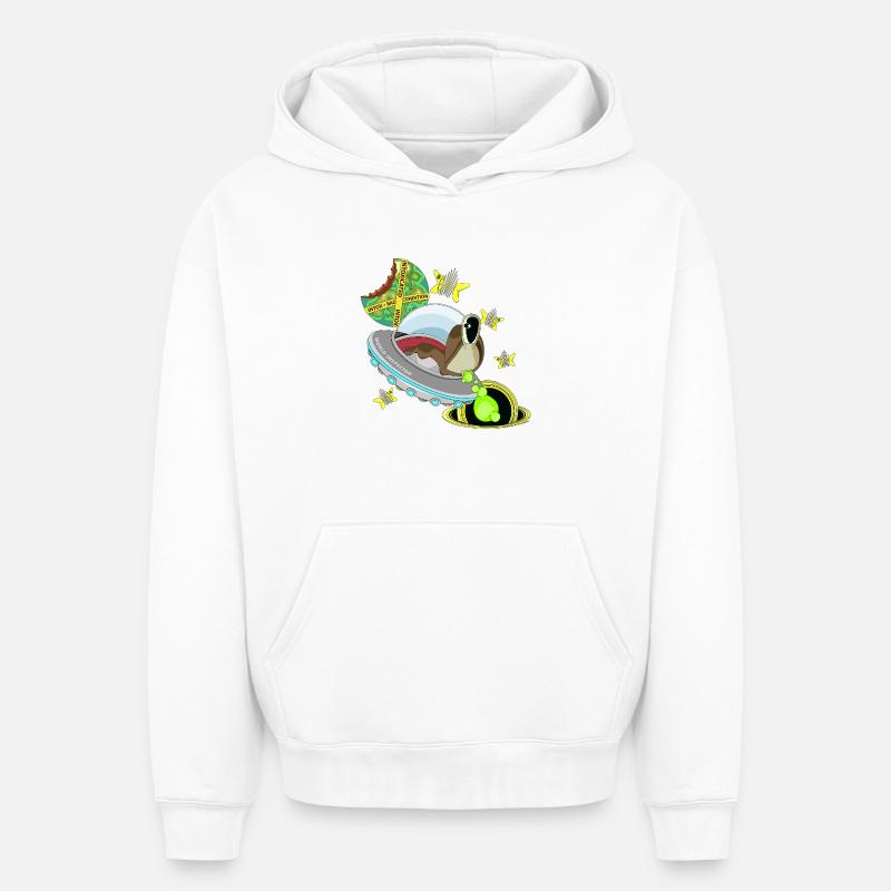 FERMÉ - Sweat à capuche unisexe oversize épais SPREAD - blanc