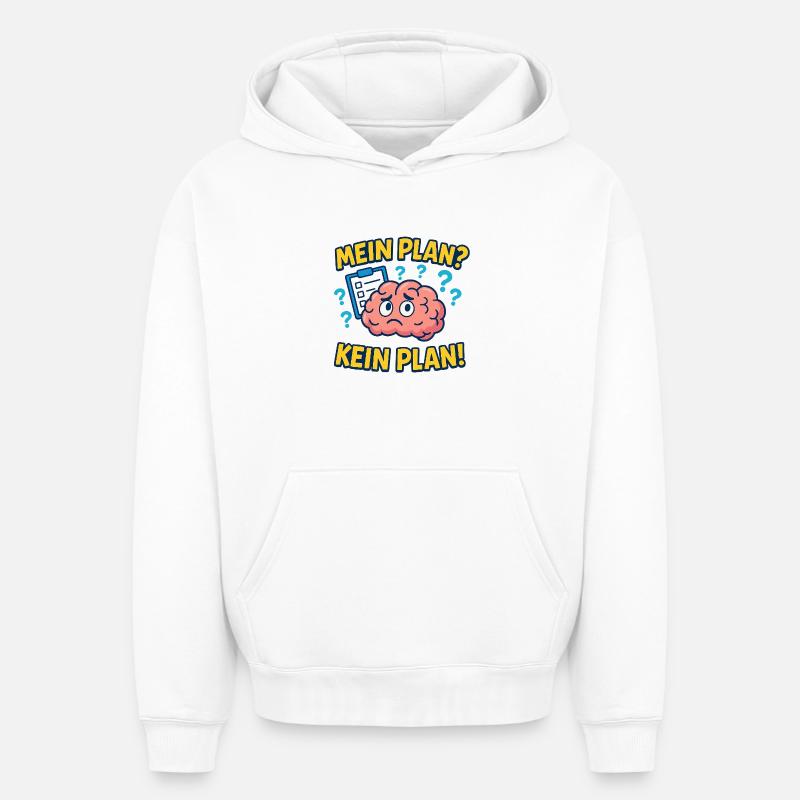 Pensée Chaos Motif - Sweat à capuche unisexe oversize épais SPREAD - blanc