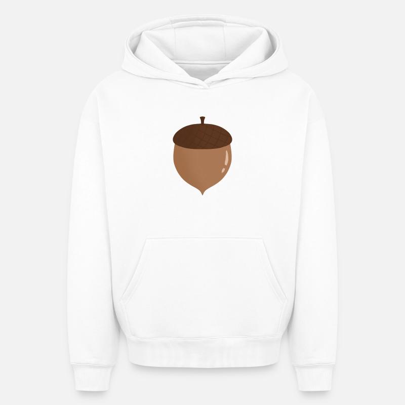 Illustration de gland - Sweat à capuche unisexe oversize épais SPREAD - blanc
